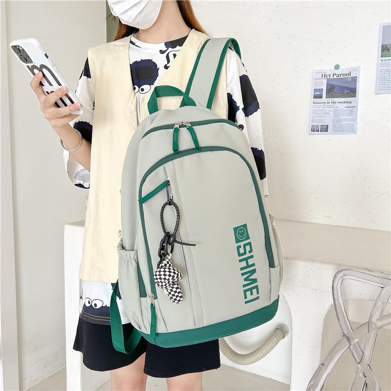 Schoolbag School Bag Female College Student Casual Versatile Large Capacity Backpack Male Junior High School High School Student Niche Design Travel