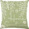 Small Daisy Flower Pillowcase New Striped Linen Home Fabric Sofa Pillowcase Light Luxury