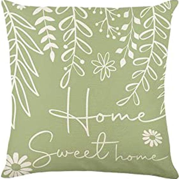 Small Daisy Flower Pillowcase New Striped Linen Home Fabric Sofa Pillowcase Light Luxury