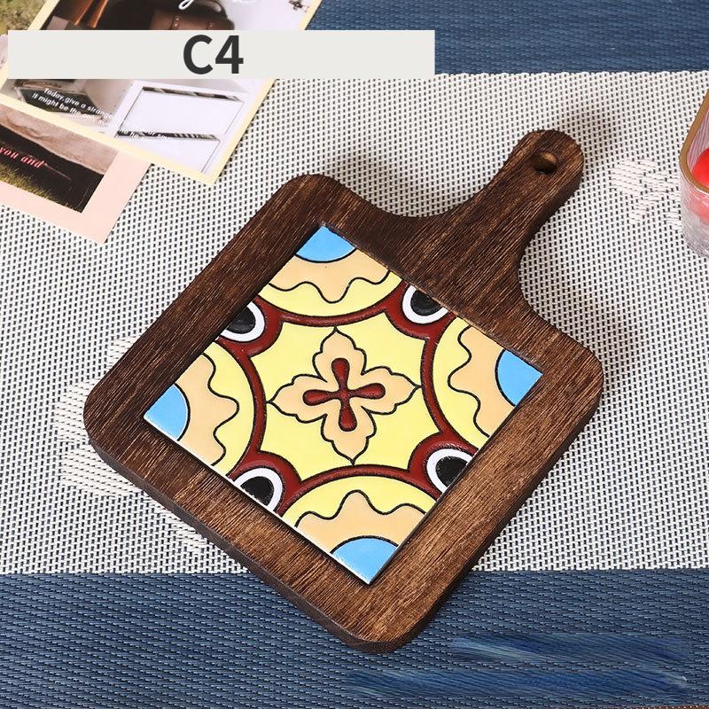

Горячая распродажа, новый дом, деревянная плитка, коврик под кастрюлю, не допускающий ожогов, подставка под тарелку, деревянные подставки под приборы для горячих чайников, нескользящий коврик под чашку L