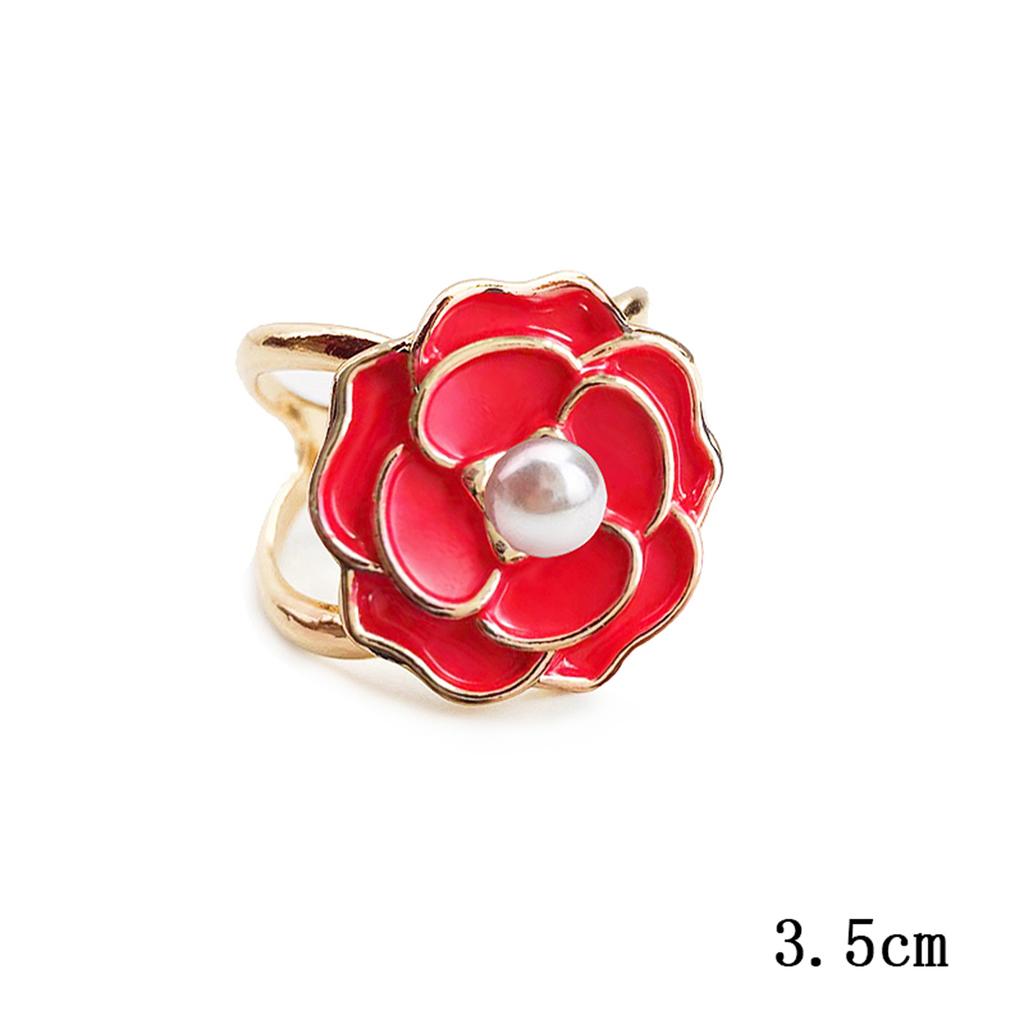 Camellia Flower Scarf Clips - Vintage Brooch Jewelry, Luxury Silk Scarf Accessories for Elegant Women (Designer Buckle Brand)