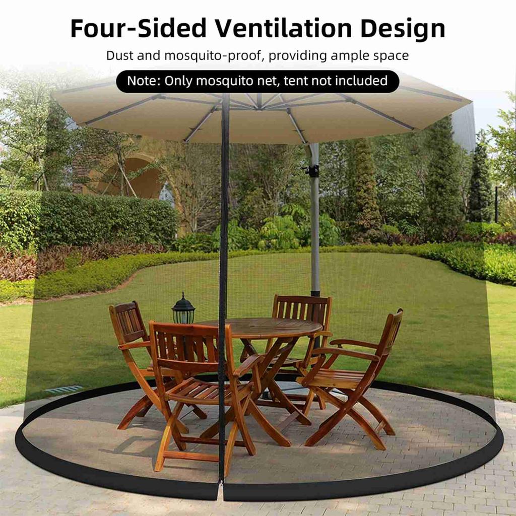 Outdoor Patio Umbrella Screen Mosquito Netting for Patio Porch   Water Pipe Mosquito Net for 7 11ft Umbrellas Patio