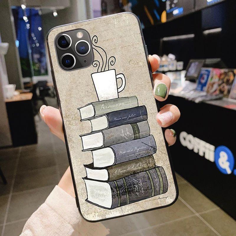 Library Books Card Phone Cover For Iphone 12pro 13pro 11pro Max 5s SE 2020 6splus 7 8plus X Xr Xsmax 12mini 13mini Cases Coque