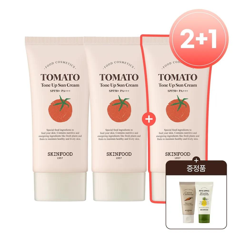 

[Moisturizing Tone-Up][National Tomato Sun] Tomato Tone-Up Sun Cream 50ml 2+1+Random Free Gift