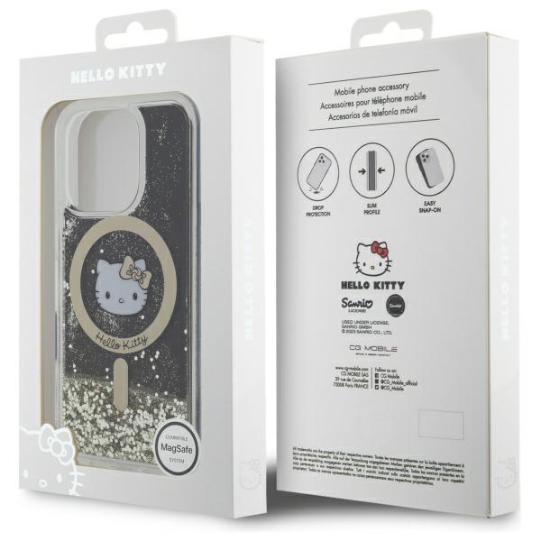 Hello Kitty Hkhmp16Xlgdik Iphone 16 Pro  Max 6.9 Czarny Złoty/Black Gold Hardcase Liquid Glitter Fever Magsafe