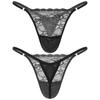 Sexy Men Sissy Sheer Lace Underwear Thong Crossdress T-back Brief Panties