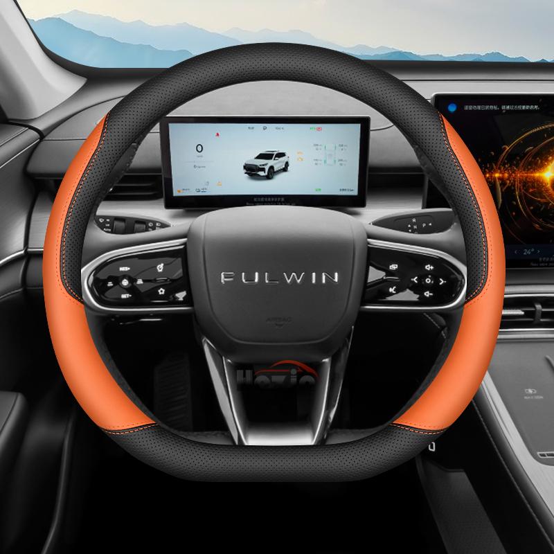 Leather Car Steering Wheel Cover for Chery Tiggo 7 pro Non-slip Steering Wheel Cover Chery Tigo 7 plug in 2025 Accessories