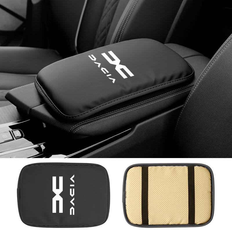BGS1 Leather Car Armrest Mat Heighten Mat Armrest Protector Cushion For Dacia Duster Logan Sandero Stepway Dokker Lodgy MCV 2019 Spri