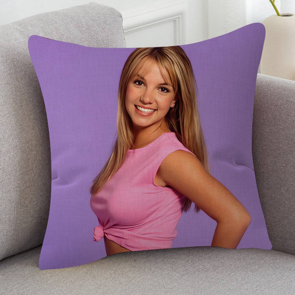 Sängerin Britney Jean Spears Zeichentrickserie Quadratisches Kissenbezug Weiche Taille Sofa Kissenbezug Schlafzimmer Zimmer Kissenbezug