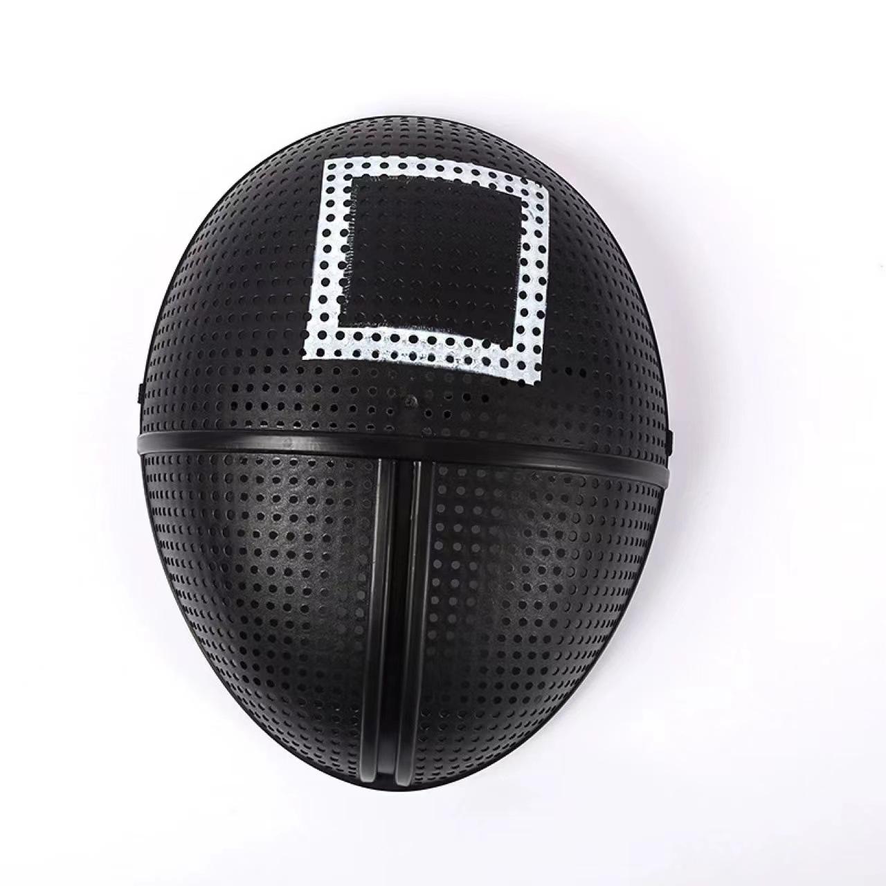 Tintenfisch Spiel Cosplay Kostüm Maske Quadrat Kreis Dreieck Kleidung Halloween Masken Volle Gesicht Unisex Erwachsene Party Kostüm Prop 3 black