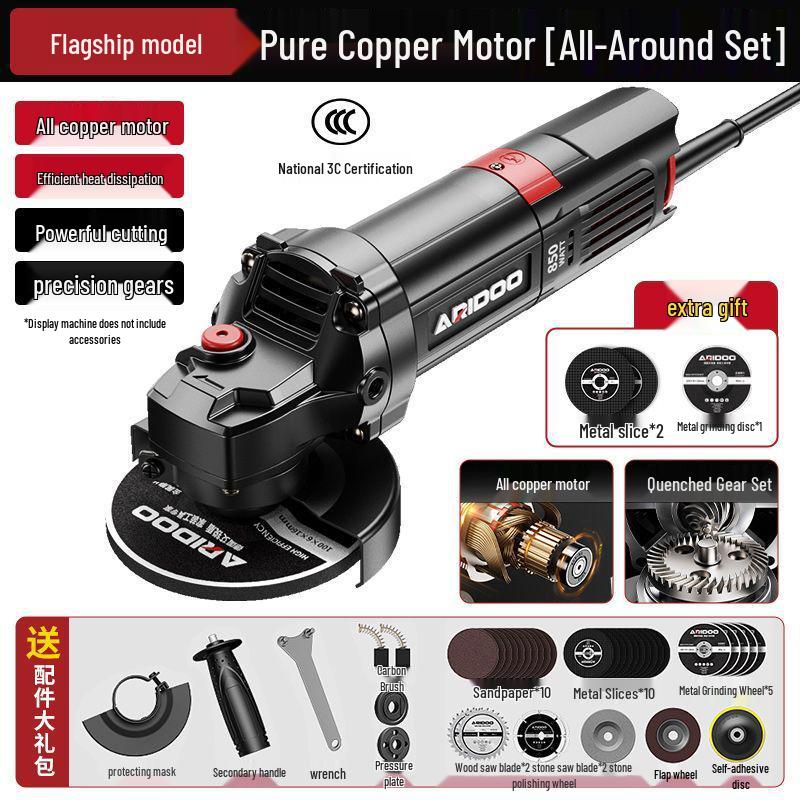 Compact Multi-Functional Handheld Angle Grinder and Polisher