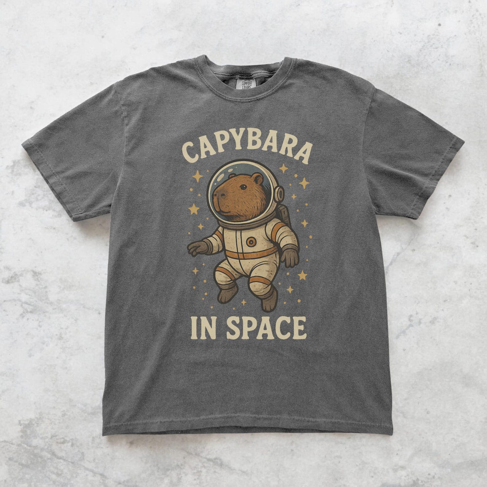 Capybara In Space Shirt, Funny Capybara Shirt Unisex, Comfort Colors Tee, Capybara Gift, Funny Animal Shirt, Space Lover Tee, Meme Shirt XL