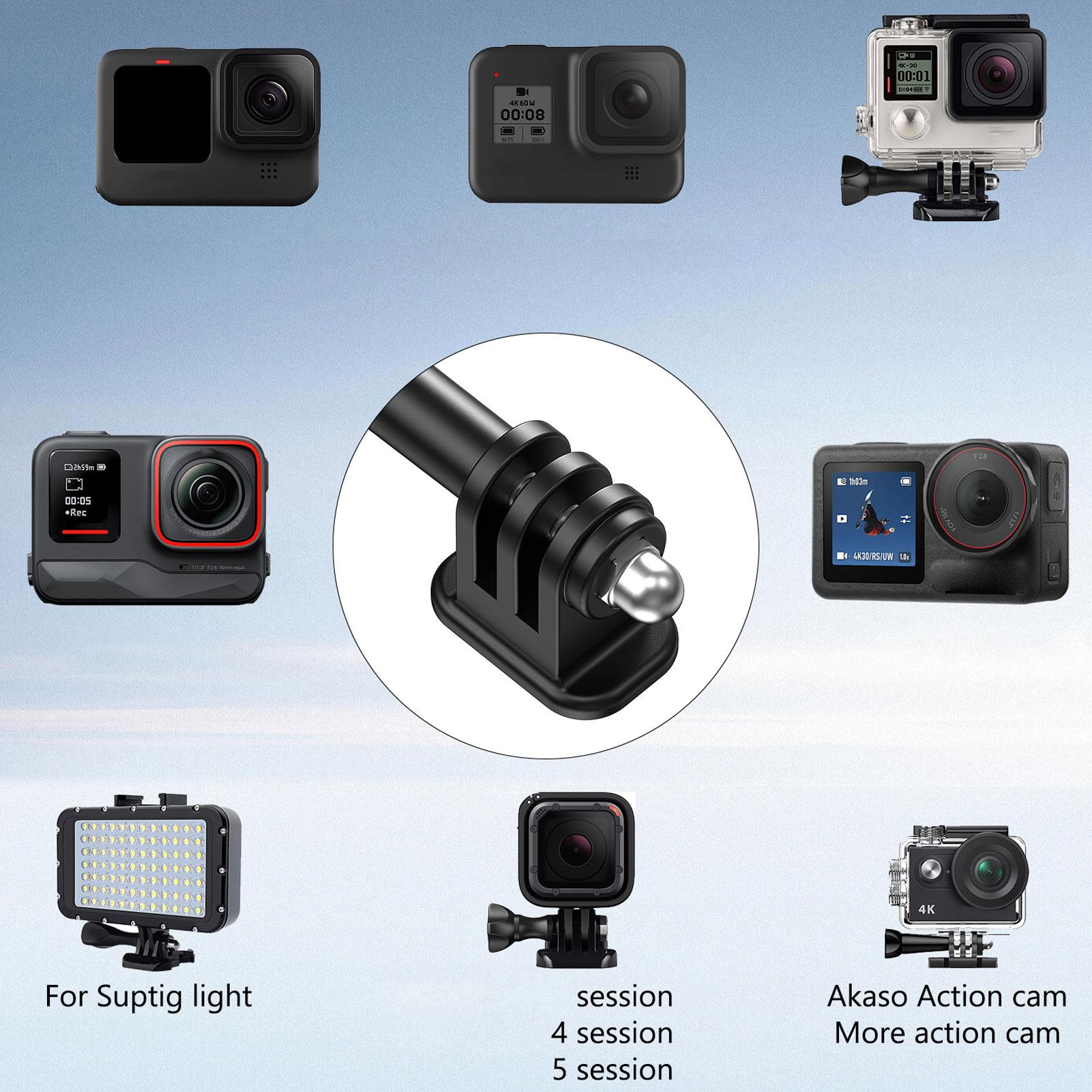 

1 4 Inch Tripod Mount Adapter for Action Camera Compatible with Monopod Selfie Stick Portable