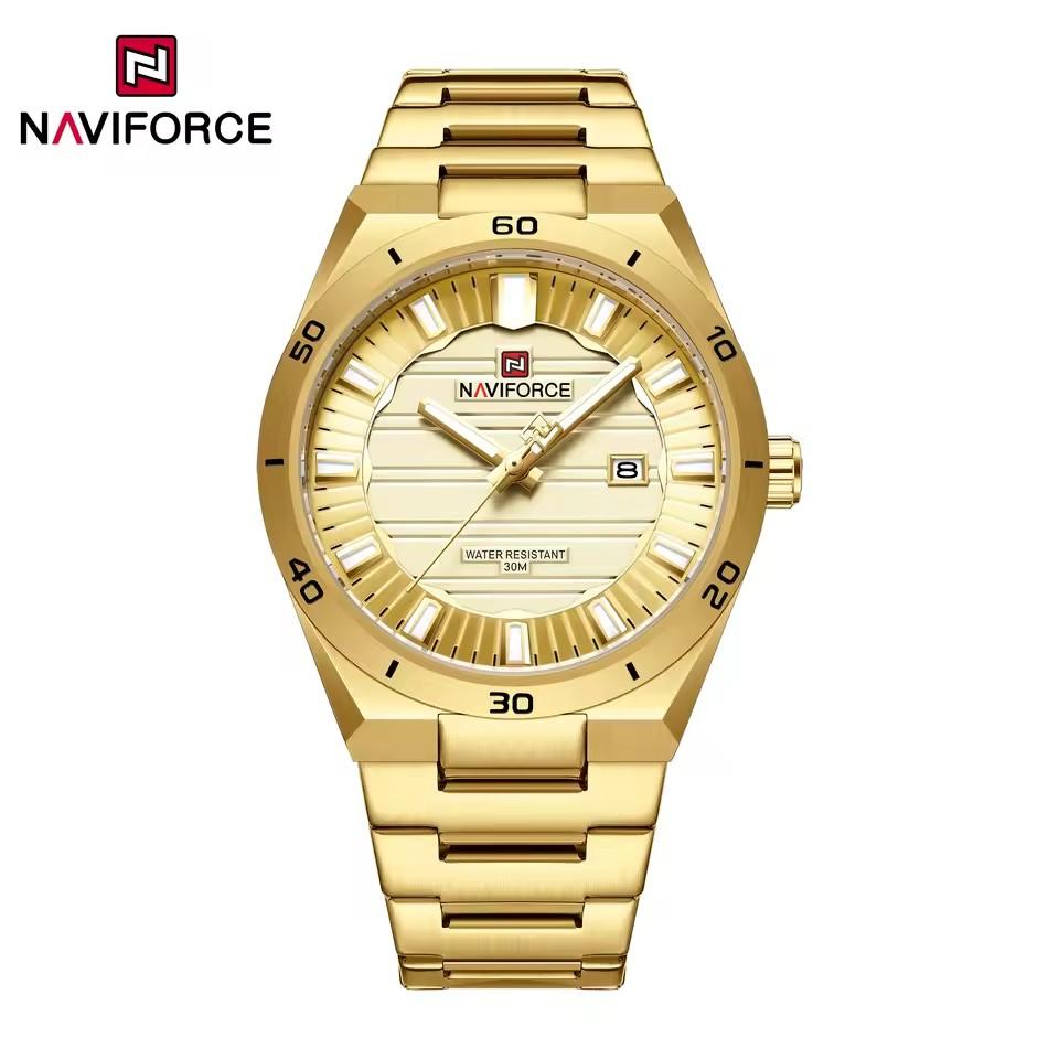 New NAVIFORCE Man Watch Top Brand Luxury Stainless Steel Business Quartz Watches Men Waterproof Luminous Date Wristwatch 9268