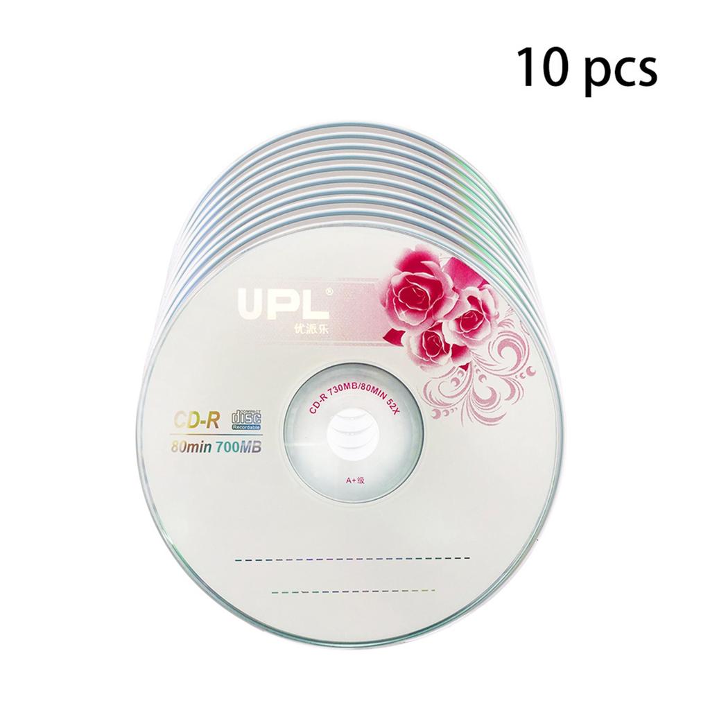 10PCS CD R 700MB 80min Blank Disc Grade A 52X Multispeed Music CD Disk