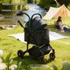 Passeggino per Cani Portatile e Pieghevole per Cani di Taglia Media e Grande - Ideale per Viaggi all'Aperto