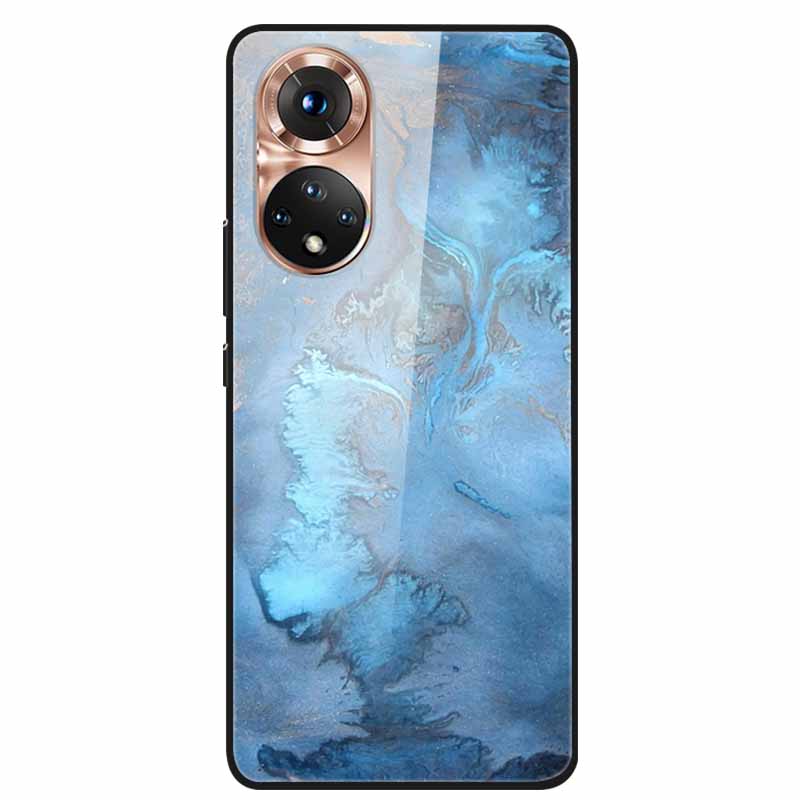 For Honor 50 Case Marble Tempered Glass Back Cover Hard Case For Huawei Honor 50 Pro Phone Cases NTH-AN00 NTH-NX9 Fundas Coque