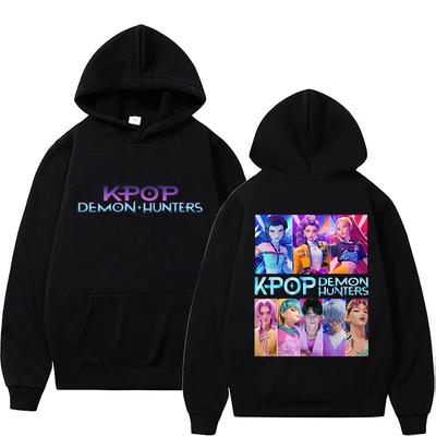 KPop Demon Hunters Hoodie Men Women Harajuku Long Sleeve Pullover Tops Fashion Unisex Sweatshirt Hooded Teens Sportswear Trends