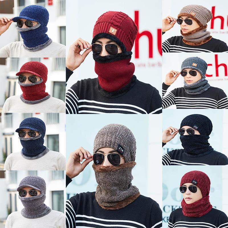 Women Winter Mens Warm Ski Beanie Cap Wool Knit Snow Hat Skull Balaclava Scarf