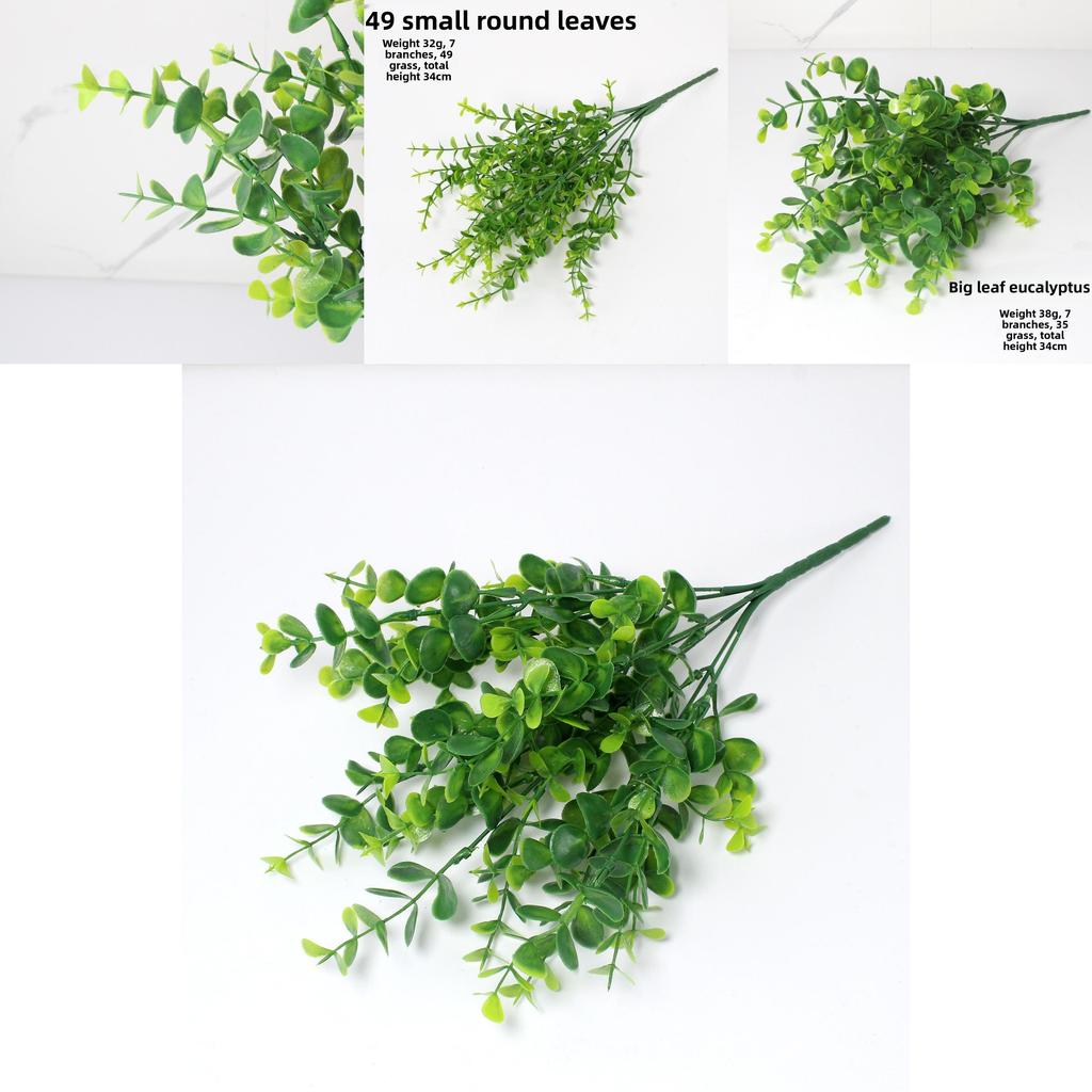 Realistic Eucalyptus Plastic Plant Faux Green Foliage For Photography Studio And Home Styling