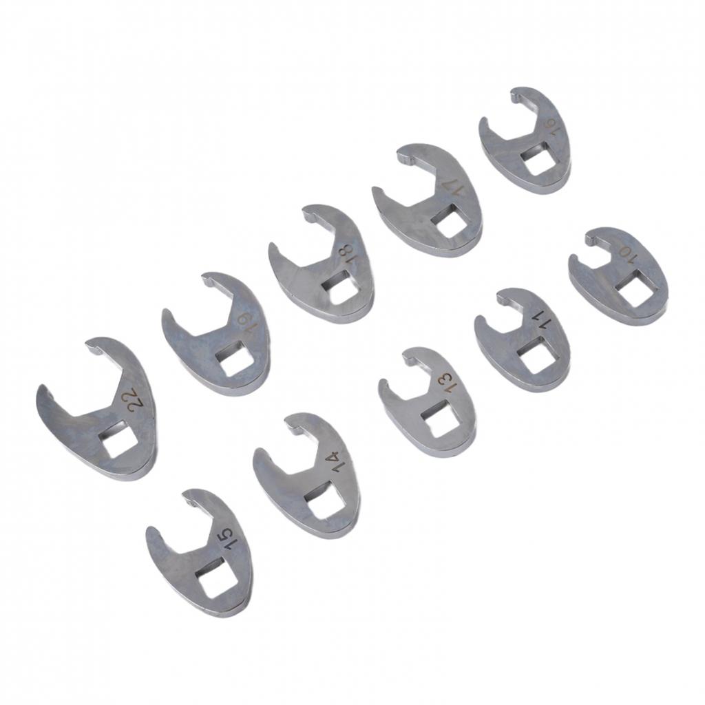 Broad Compatibility Crowfoot Wrench Set Open End Spanner Clear Size Markings