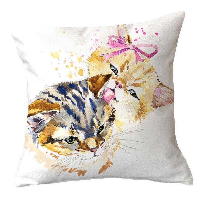 Painted Dog Creative Plush Cushion Pillowcase Office Waist Pillowcase Home Textile