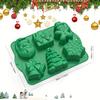 Funny Candy Molds Christmas Theme Shape Silicone Reusable Chocolate Fondant Moulds DIY Baking Decoration Tools