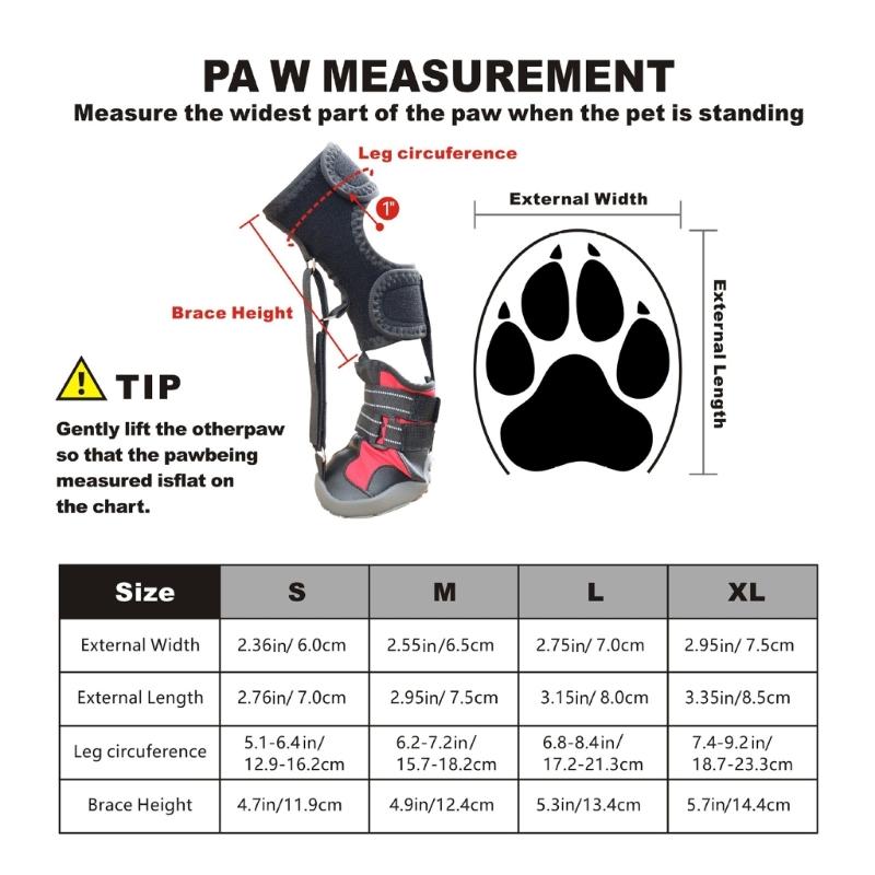 Drop Foot Brace with Reel(No Knuckling Boot Brace) for Dog Corrective Dog Shoes to Safely Lift Toes for foot Issue
