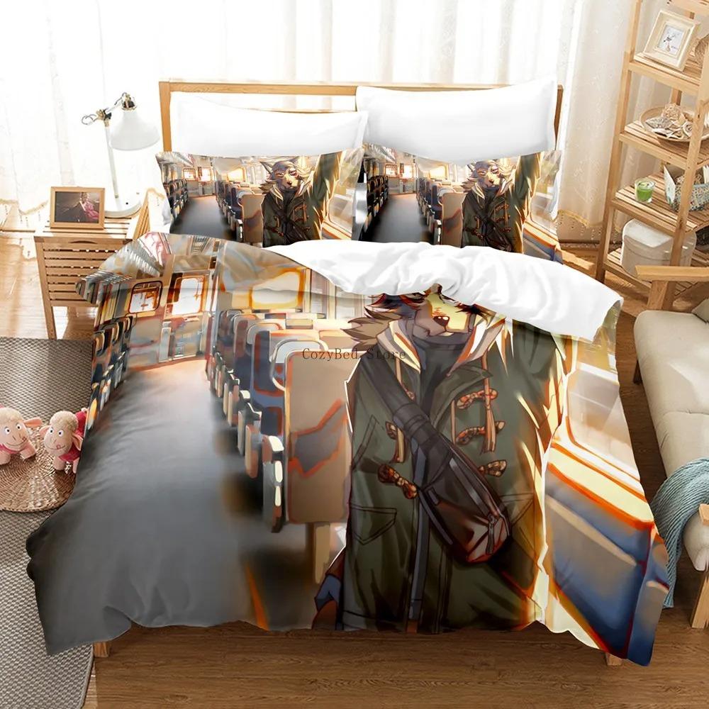 Set Biancheria da Letto Beastars per Bambini Copri Piumino Anime Pacchetto Copripiumino Biancheria da Letto Misura Singola Misura Matrimoniale Misura King Misura Singola Dimensioni Dropshipping