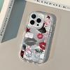Cute Bow Lip Print Pattern Phone Case For iPhone 17 11 12 13 14 15 16 Pro Max Air X XR XS 7 8 Plus Mirror Shockproof Back Cover
