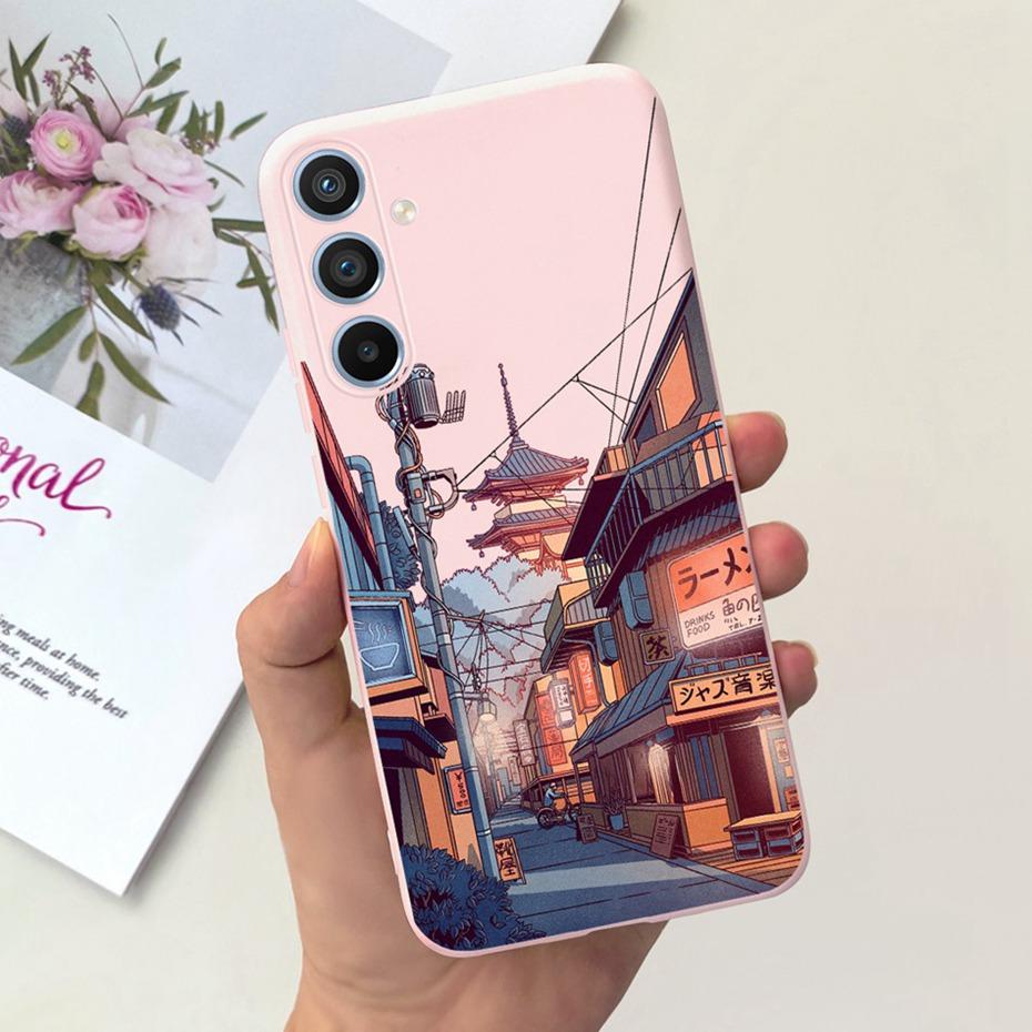 

For Samsung Galaxy A54 Phone Case Fashion Jelly Soft Silicone TPU Back Cover For Samsung A54 5G A 54 SM-A546B A546U Cute Bumper Galaxy A54