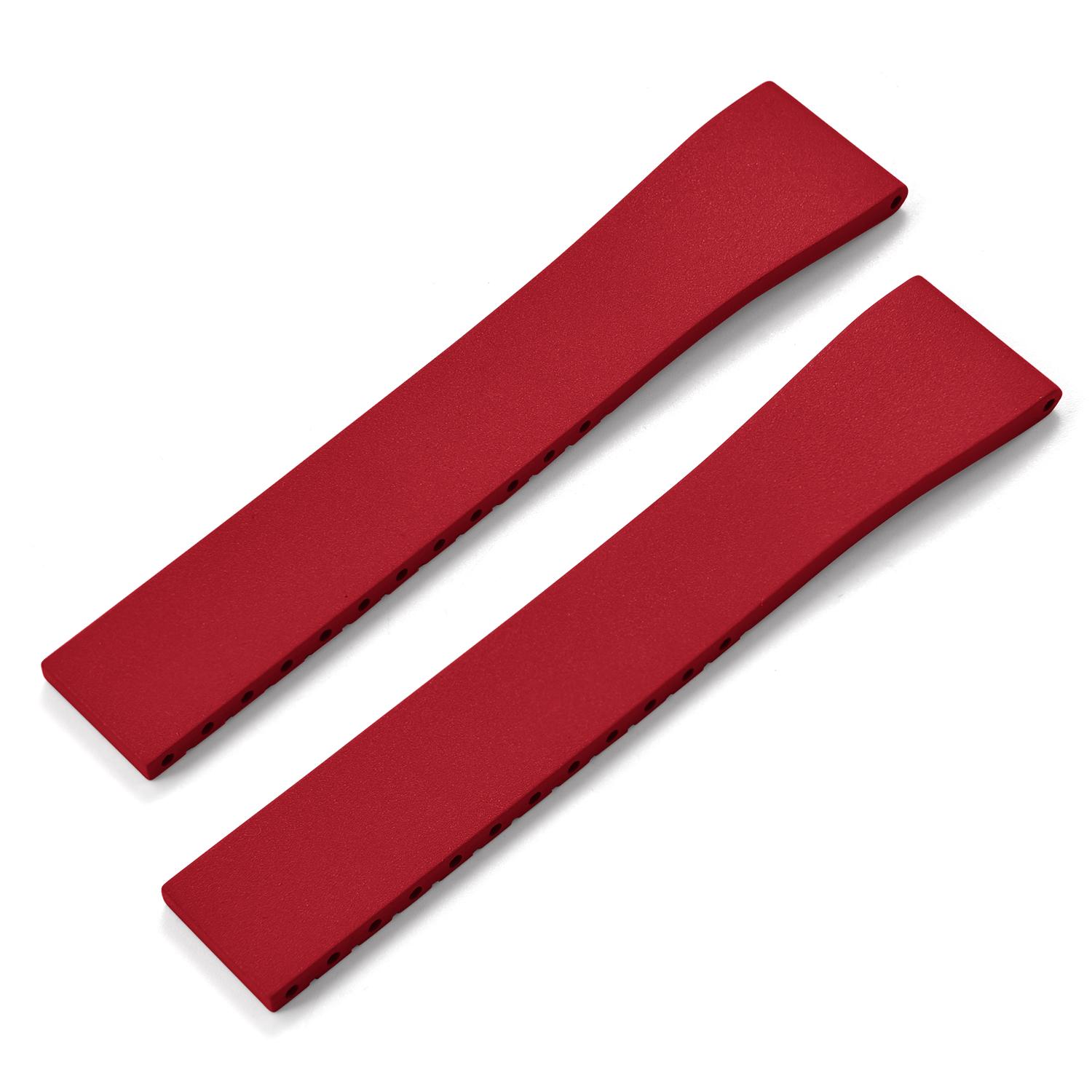 

New Fluoro Rubber Watch Band CTS FKM Strap 16 18 19 20 21 22mm Cut to Size Fast Release Adjustable Universal Rose Gold Buckle 16mmx14mm