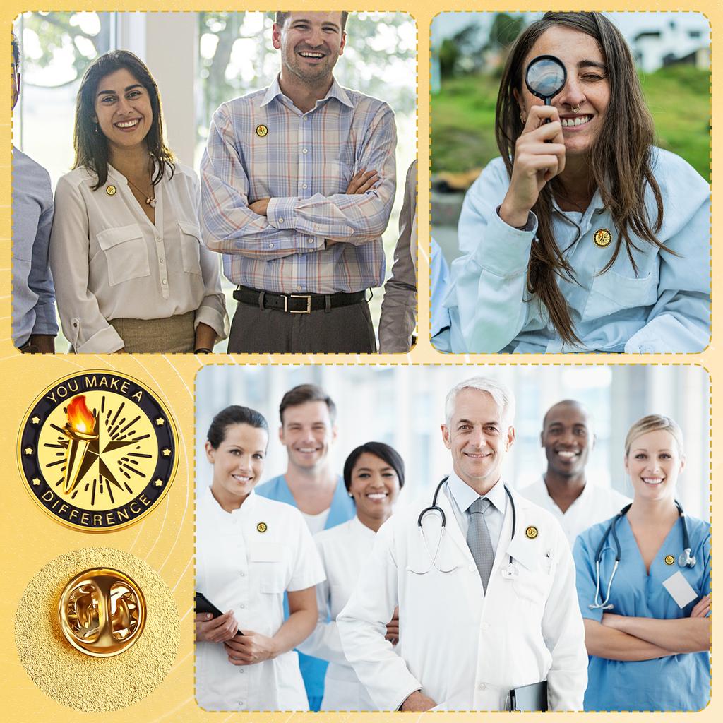 30 Pcs Employee Of The Month Lapel Pin Employee Enamel Pins Gold Plated Enamel Employee Pin Employee Appreciation Pins Employee