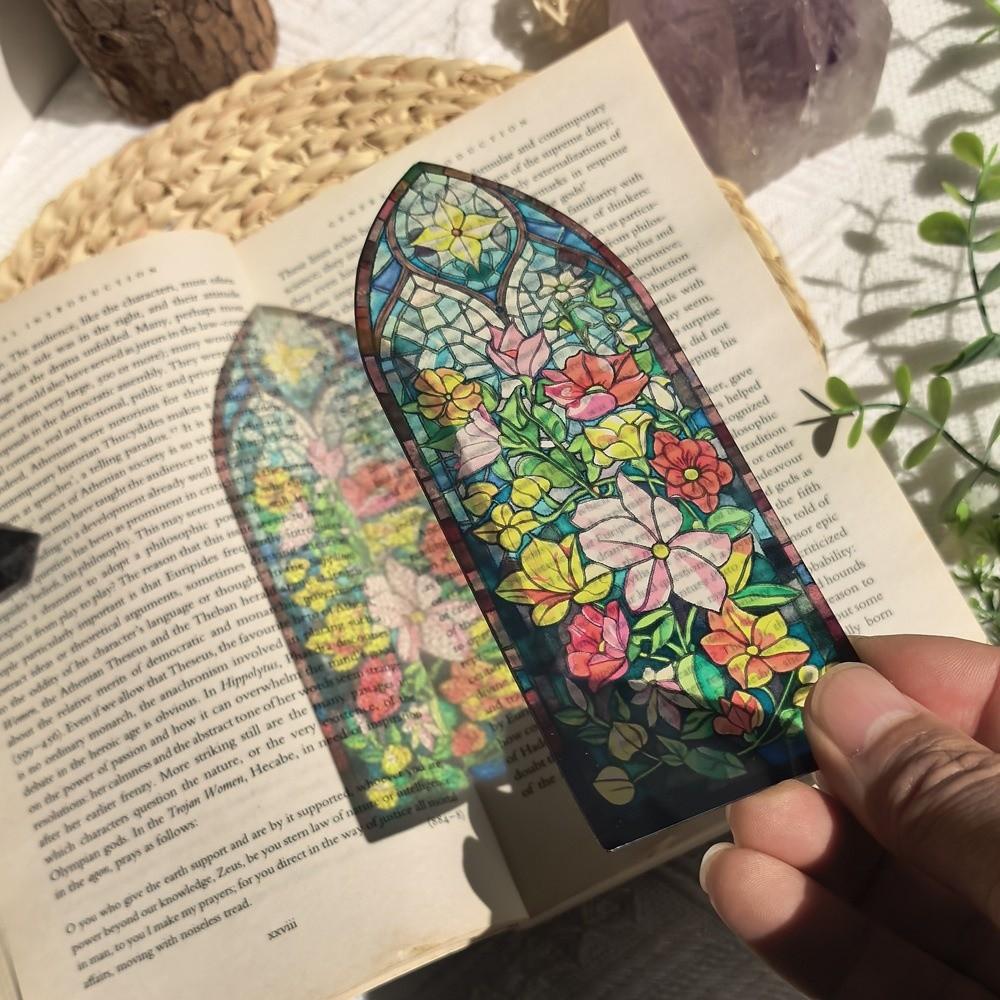 Hand Account Decoration Stained Window Bookmark Translucent Pagination Mark  Home Decor