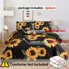 3D floral Duvet Cover Size for Women Yellow Flowers Bedding Set Sunflower Pattern Decor 1 Duvet Cover 2 Pillowcases