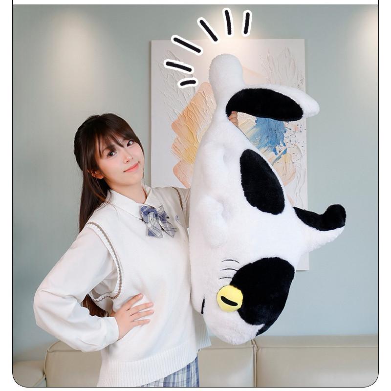 Stuffed Shark Cow Toy Short Plush Doll Long Strip Pillow Accompanying Children