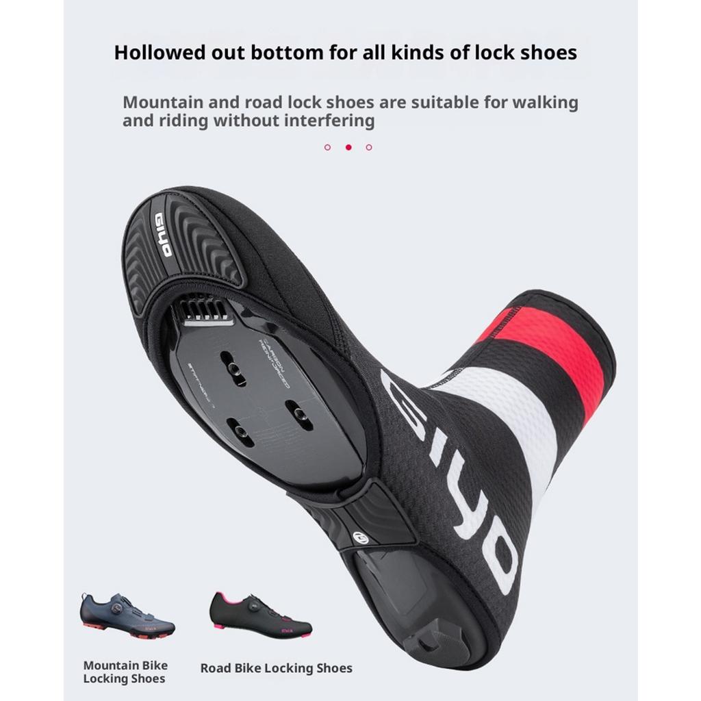 Cycling Shoes Cover Fleece-Lined Winter Warm Overshoes Waterproof Windproof Thermal Booties for MTB Road Cycling Shoes