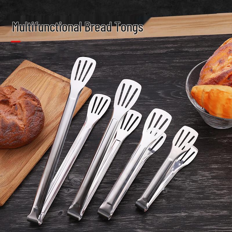 Stainless Steel BBQ Kitchen Food Tongs