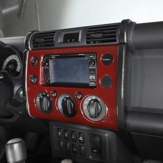 Carbon fiber ABS Navigation side trim cover trim For Toyota FJ Cruiser 2007-