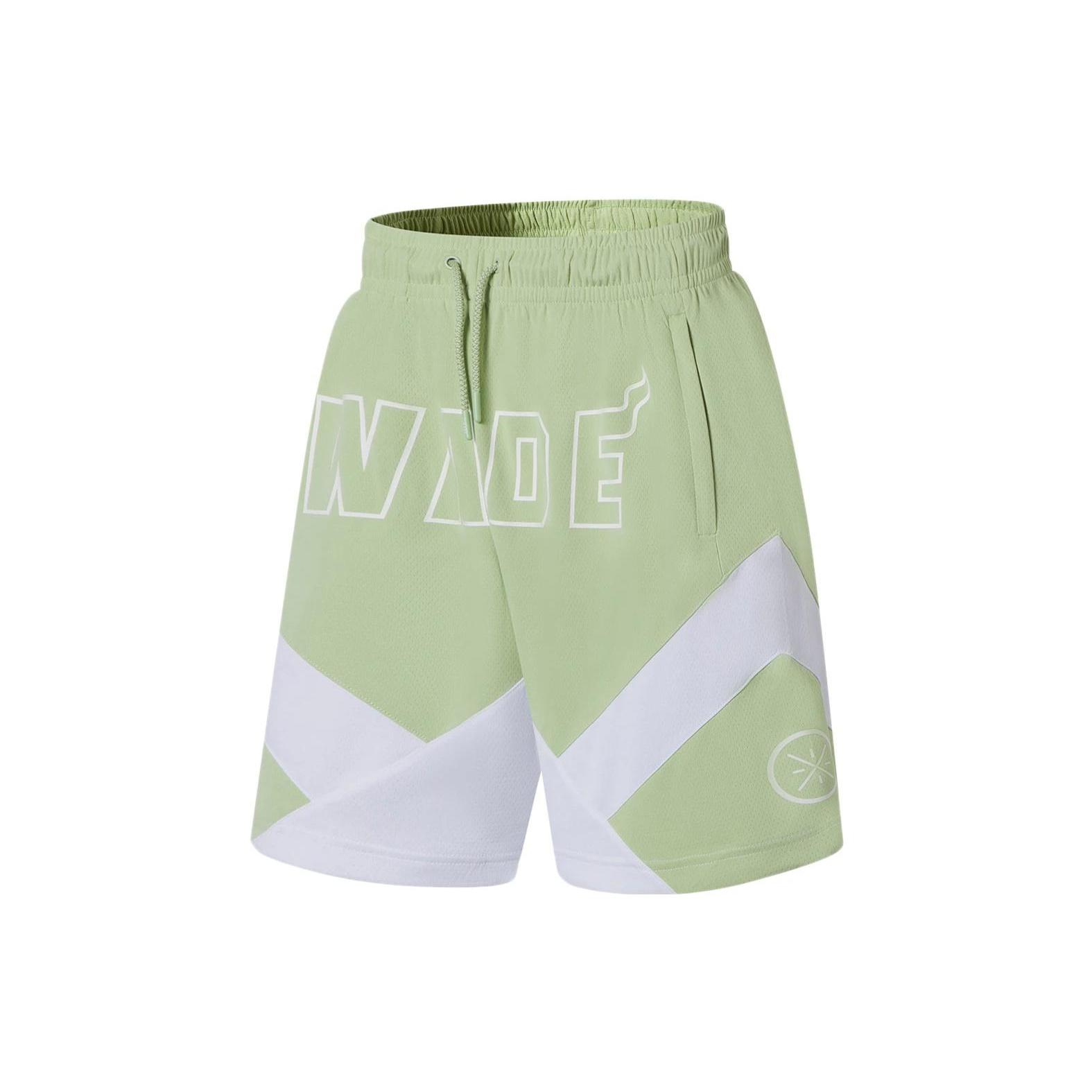 Li-Ning Way Of Wade Logo Basketball Shorts Light Green White Men s AAPS041-8 L