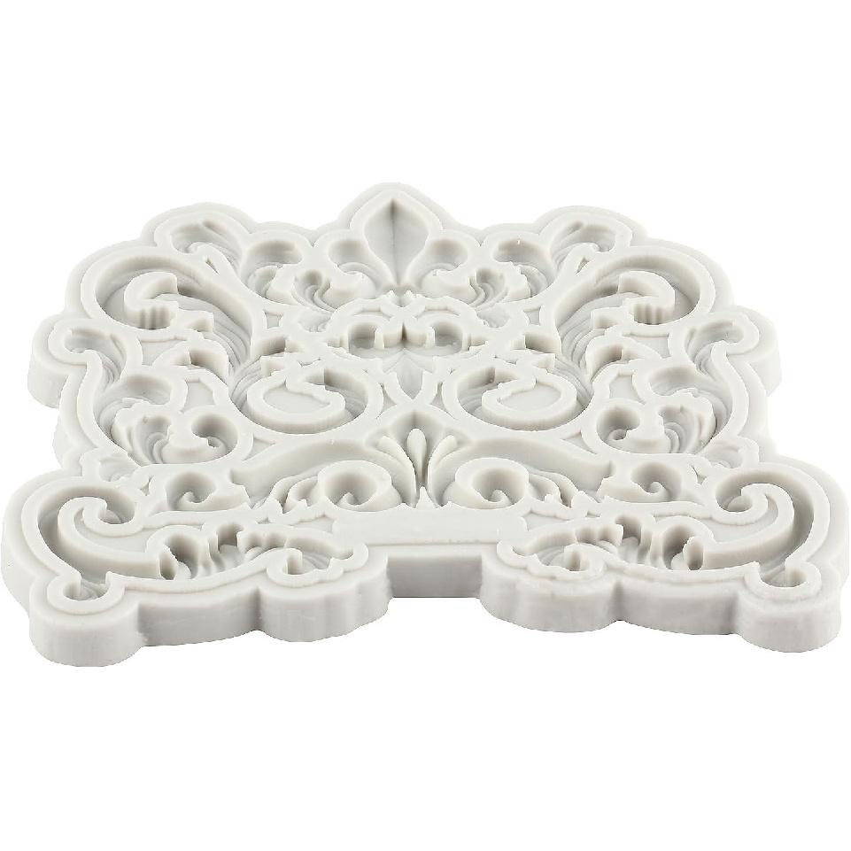 Baroque Fondant Mold Curlicues Scroll Lace Silicone Molds Filigree Mold 3D Sculpted For Sugar Cake Decorating Cupcake Topper Candy Chocolate Gum