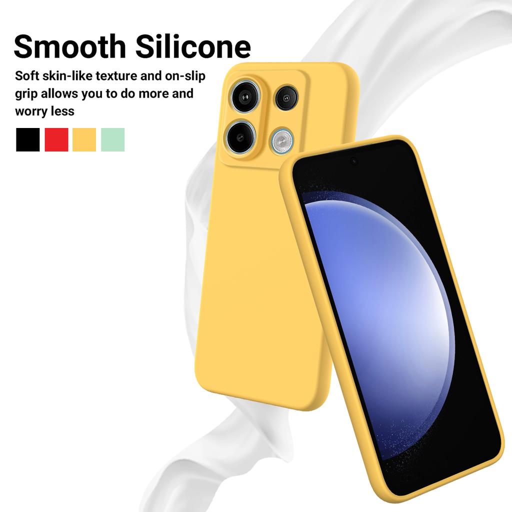 For Xiaomi Redmi Note 13 Pro 5G/Poco X6 5G Case Liquid Silicone Phone Cover Anti-Scratch Fiber Lining