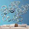3D Circular Mirror Wall Sticker Self-Adhesive Acrylic Mirror Decals DIY Office Living Room Bedroom Decoration Art Wall Stickers