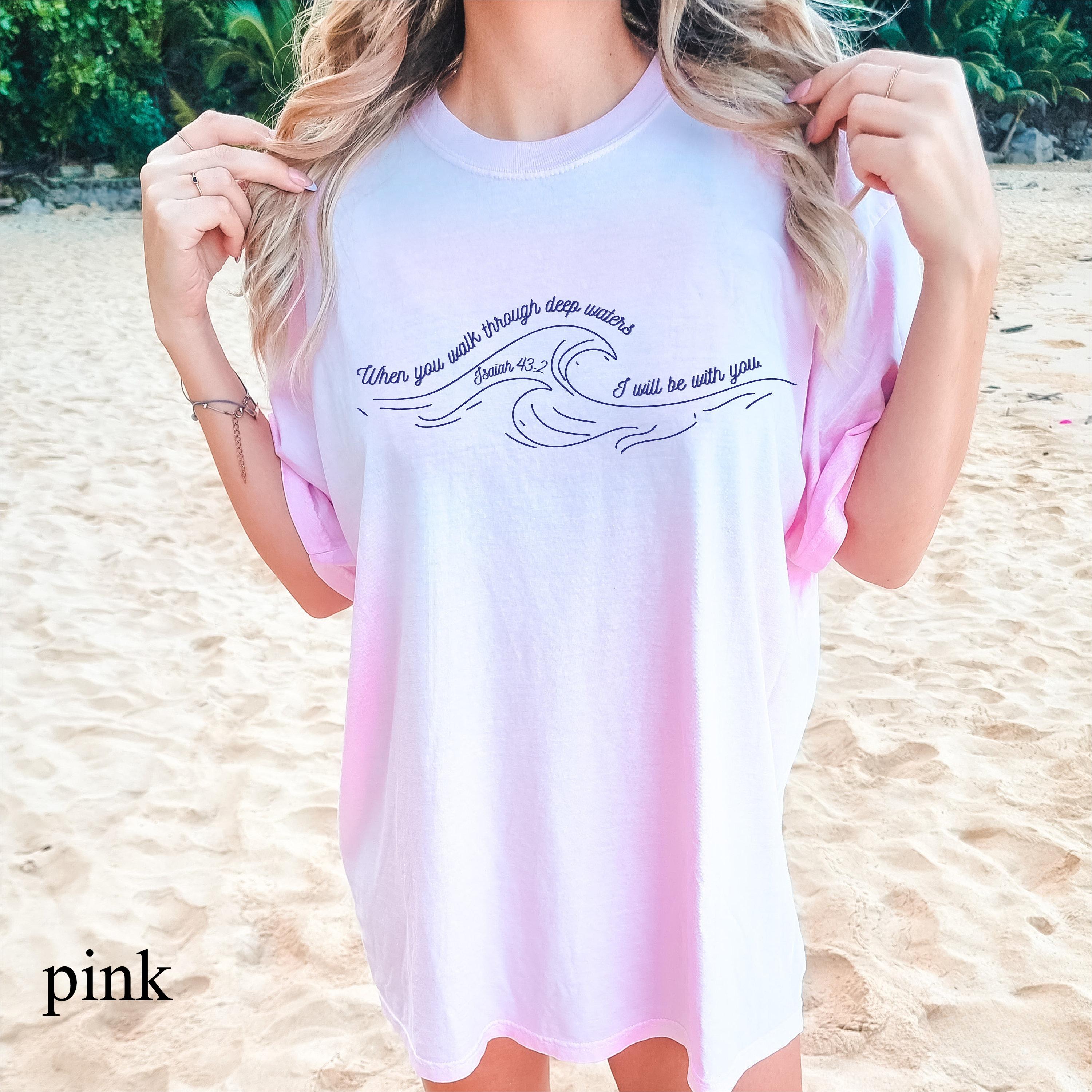 Ladies Faith Overcomes Fear Printed Tshirt Beach Vacation Style Top SpringSummer Pure Cotton Short Sleeve Unisex Tshirt S