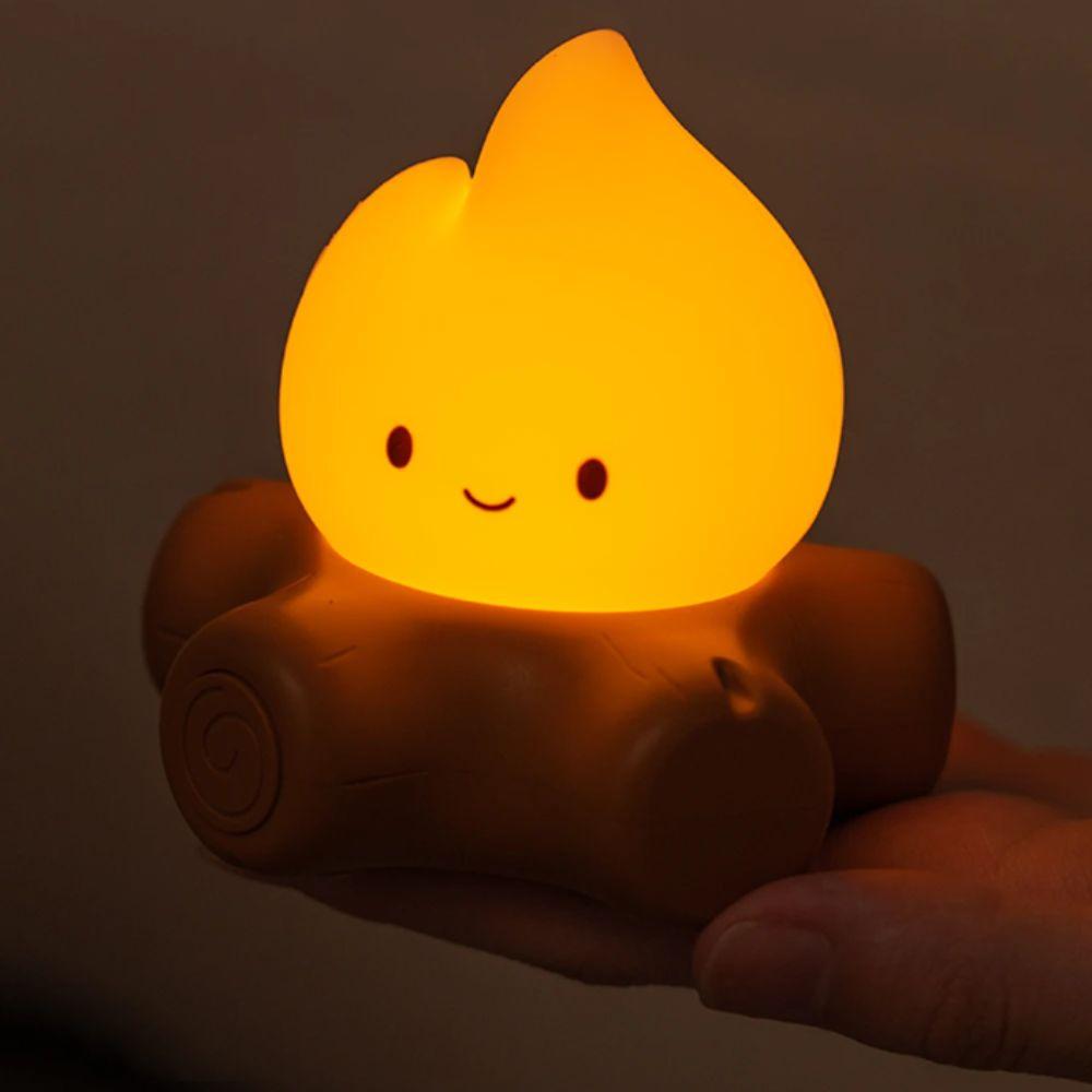 Dimmable LED Flameless Candle Soft Silicone Campfire Night Light LED Candles  Timing Function