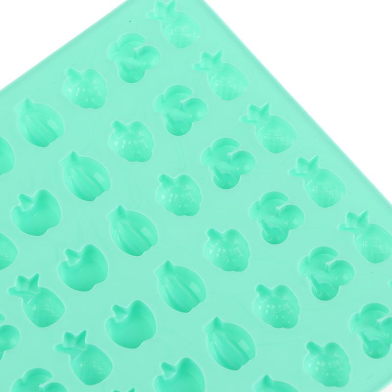 Moule en Silicone pour Mini fruits mignons, 66 cavités, plateau à glaçons au chocolat gommeux, outil de décoration de cuisson de gâteaux à la gelée antiadhésifs, 1 pièce