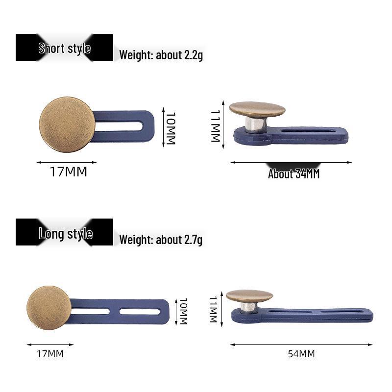 Adjustable No-Sew Waist Extension Button for Jeans