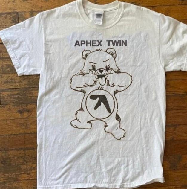 

Aphex Twin bear t-shirt, cotton white shirt, gift for fan Unisex T-Shirt XXL