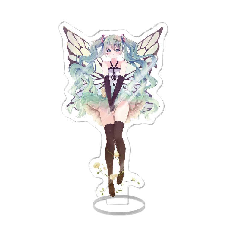 Anime Acrylic Stand Double Sided Artwork  Hatsune Miku Sakura Miku School Campus Figure Merchandise Otaku Collection