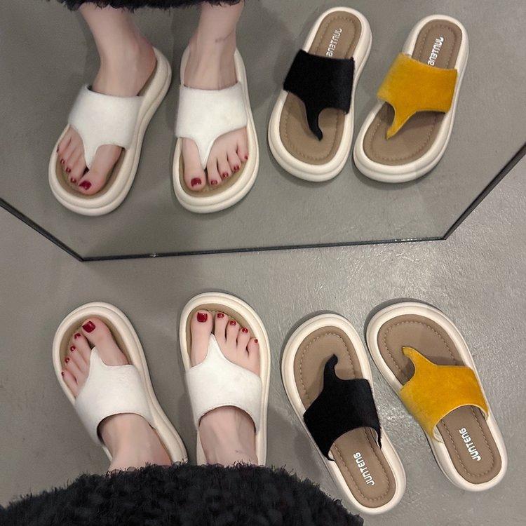 2025 Frühling und Herbst neue Mode Plateau Nische Französische Zehensandalen Schuhe Damen tragen Strandsandalen